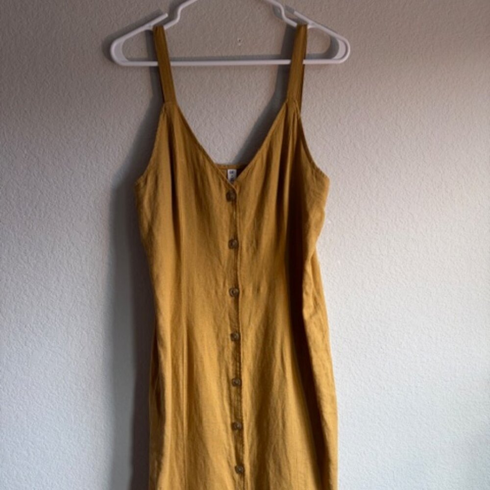 bp Mustard Button-Front Midi Dress - Picture 2 of 9